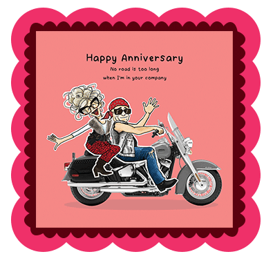 Bizzie Lizzie - example anniversary card