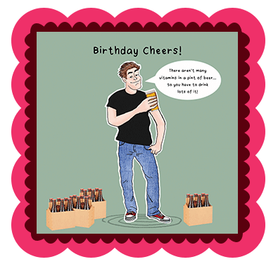 Bizzie Lizzie - example beer and banter card