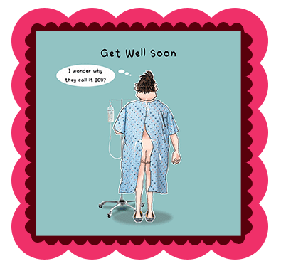 Bizzie Lizzie - Get Well Soon card